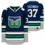 Camiseta Hockey Hartford Whalers Night Andrei Svechnikov Heritage Throwback Azul