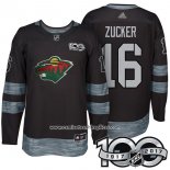 Camiseta Hockey Minnesota Wild 16 Jason Zucker 2017 Centennial Limited Negro