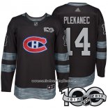 Camiseta Hockey Montreal Canadiens 14 Tomas Plekanec 2017 Centennial Limited Negro