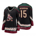 Camiseta Hockey Mujer Arizona Coyotes Brad Richardson Heritage Alternato Breakaway Negro