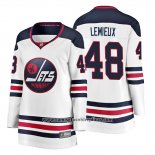 Camiseta Hockey Mujer Winnipeg Jets Brendan Lemieux Heritage Fanatics Breakaway Blanco