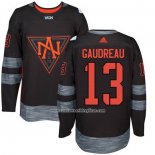 Camiseta Hockey Nino America del Norte Johnny Gaudreau 13 Premier 2016 World Cup Negro