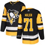 Camiseta Hockey Nino Pittsburgh Penguins 71 Evgeni Malkin Negro Primera Autentico Stitched