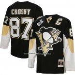 Camiseta Hockey Pittsburgh Penguins Sidney Crosby Mitchell & Ness Big & Tall 2008 Captain Patch Blue Line Negro