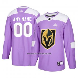 Camiseta Hockey Vegas Golden Knights Personalizada Violeta