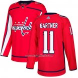 Camiseta Hockey Washington Capitals 11 Mike Gartner Primera Autentico Rojo