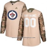 Camiseta Hockey Winnipeg Jets Camuflaje Autentico 2017 Veterans Day Stitched Personalizada