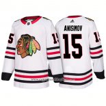 Camiseta Hockey Chicago Blackhawks 15 Artem Anisimov Segunda 2018 Blanco