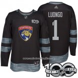 Camiseta Hockey Florida Panthers 1 Roberto Luongo 2017 Centennial Limited Negro