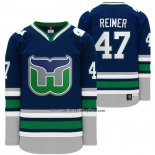 Camiseta Hockey Hartford Whalers Night James Reimer Heritage Throwback Azul