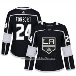 Camiseta Hockey Mujer Los Angeles Kings 24 Derek Forbort Adizero Jugador Primera Negro