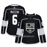 Camiseta Hockey Mujer Los Angeles Kings 6 Jake Muzzin Adizero Jugador Primera Negro