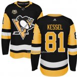 Camiseta Hockey Nino Pittsburgh Penguins 81 Phil Kessel Negro 50 Anniversary Primera Premier