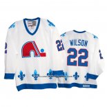 Camiseta Hockey Quebec Nordiques Colin Wilson Heritage Vintage Replica 1991-95 Blanco