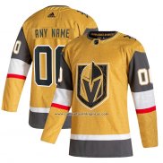 Camiseta Hockey Vegas Golden Knights Personalizada Alterno Autentico 2020-21 Oro