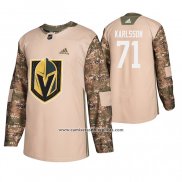 Camiseta Hockey Vegas Golden Knights William Karlsson Veterans Day Camuflaje