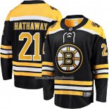 Camiseta Hockey Boston Bruins Garnet Hathaway Primera Breakaway Negro