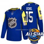 Camiseta Hockey Buffalo Sabres 15 Jack Eichel Azul 2018 All Star Autentico