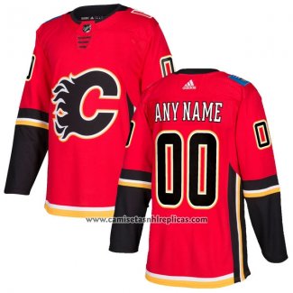 Camiseta Hockey Calgary Hombre Flames Personalizada Rojo