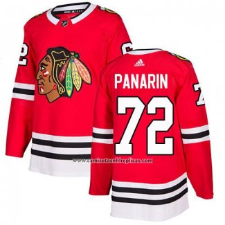 Camiseta Hockey Chicago Blackhawks 72 Panarin Primera Autentico Rojo