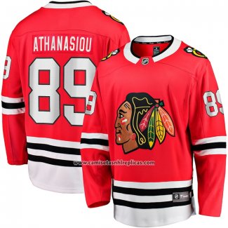 Camiseta Hockey Chicago Blackhawks Andreas Athanasiou Primera Breakaway Rojo