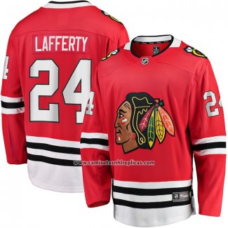 Camiseta Hockey Chicago Blackhawks Sam Lafferty Primera Breakaway Rojo