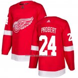 Camiseta Hockey Detroit Red Wings 24 Bob Probert Primera Autentico Rojo