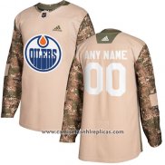 Camiseta Hockey Edmonton Oilers Camuflaje Autentico 2017 Veterans Day Stitched Personalizada