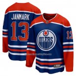 Camiseta Hockey Edmonton Oilers Mattias Janmark Primera Breakaway Azul