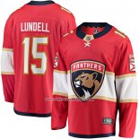 Camiseta Hockey Florida Panthers Anton Lundell Primera Breakaway Rojo