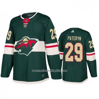 Camiseta Hockey Minnesota Wild Greg Pateryn Primera Autentico Verde