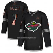 Camiseta Hockey Minnesota Wild Matt Cullen 2020 USA Flag Negro