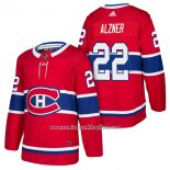 Camiseta Hockey Montreal Canadiens 22 Karl Alzner Autentico Primera 2018 Rojo