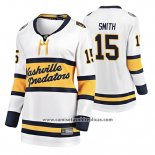 Camiseta Hockey Mujer Nashville Predators Craig Smith Breakaway Jugador 2020 Winter Classic Blanco