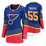 Camiseta Hockey Mujer St. Louis Blues Colton Parayko Retro Premier Azul