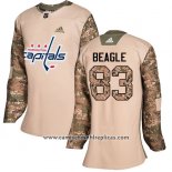 Camiseta Hockey Mujer Washington Capitals 83 Jay Beagle Autentico 2017 Veterans Day Stitched Camuflaje