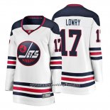 Camiseta Hockey Mujer Winnipeg Jets Adam Lowry Heritage Breakaway Blanco