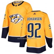 Camiseta Hockey Nashville Predators 92 Ryan Johansen Primera Autentico Amarillo