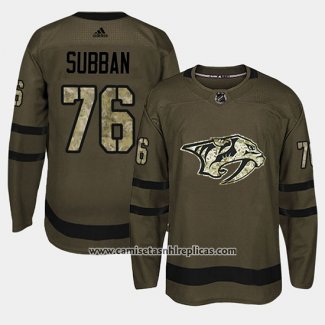 Camiseta Hockey Nashville Predators P.k. Subban Camuflaje Salute To Service