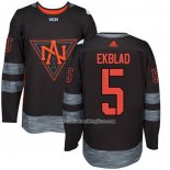 Camiseta Hockey Nino America del Norte Aaron Ekblad 5 Premier 2016 World Cup Negro