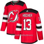 Camiseta Hockey Nino New Jersey Devils 13 Nico Hischier Rojo Primera Autentico Stitched