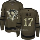 Camiseta Hockey Nino Pittsburgh Penguins 17 Bryan Rust Salute To Service 2018 Verde