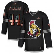 Camiseta Hockey Ottawa Senators Jean-Gabriel Pageau 2020 USA Flag Negro2