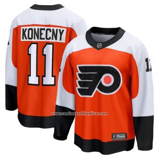 Camiseta Hockey Philadelphia Flyers Travis Konecny Primera Premier Breakaway Naranja