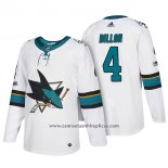 Camiseta Hockey San Jose Sharks 4 Brenden Dillon 2018 Blanco