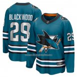 Camiseta Hockey San Jose Sharks Mackenzie Blackwood Primera Breakaway Verde