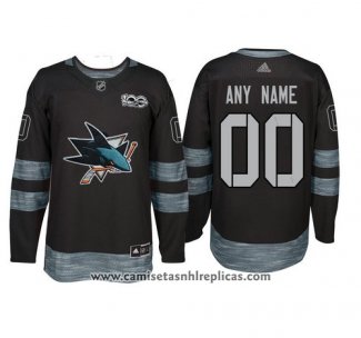 Camiseta Hockey San Jose Sharks Personalizada Negro