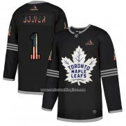 Camiseta Hockey Toronto Maple Leafs Johnny Bower 2020 USA Flag Negro