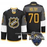 Camiseta Hockey Washington Capitals 70 Braden Holtby 2016 All Star Negro