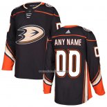 Camiseta Hockey Anaheim Ducks Primera Personalizada Negro